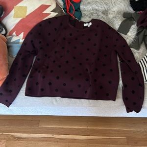 Thakoon size medium purple polka dot sweater